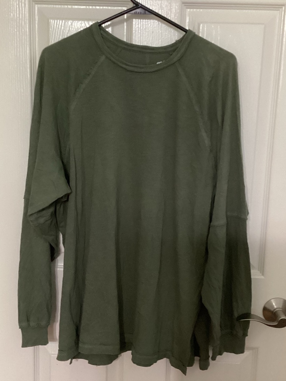 Aerie Green Cozy Long Sleeve Oversized Boyfriend Tee Women’s Medium
